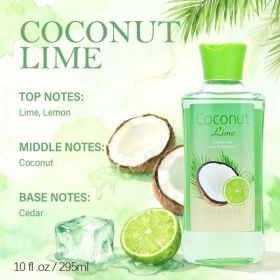 12 Scents,9.98 Oz. Unisex Shower Gel,body Wash. Large Size, Gently Cleanses And Moisturizes, Enriched With Aloe Vera And Vitamin E. Floral, Fruit (Option: Coconut Lime)