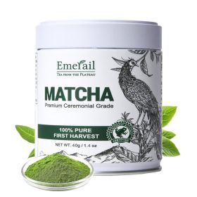 Matcha--Ceremonial Grade Matcha Green Tea Powder,Premium First Harvest Unsweetened,1 0 0 Pure Matcha ForLattes,Smoothies,and Baking  40g  1.4oz-S (Option: 1 piece)
