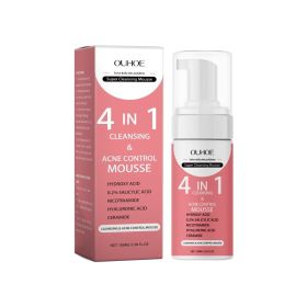 OUHOE Salicylic Acid Foam Cleanser Gentle Moisturizing Oil Control Facial Skin Cleansing Delicate Pore Cleanser (Option: 100ml-166.4g-5.75*1.89*1.89inch)