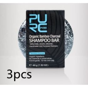 Hand-Extracted Soap Shampoo Bamboo Charcoal Shampoo Soap (Option: 3PCS)